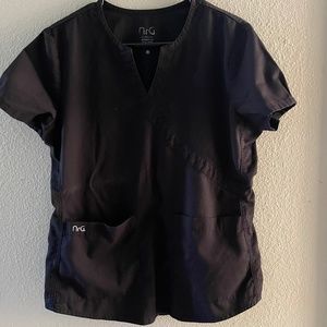 Black scrub Top